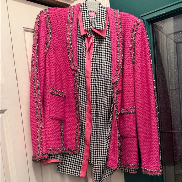 Jackets & Blazers - Chic Pink Women's Jacket 2 Piece
